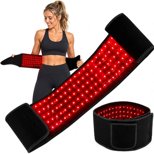 LumaBelt red light therapy belt glowing